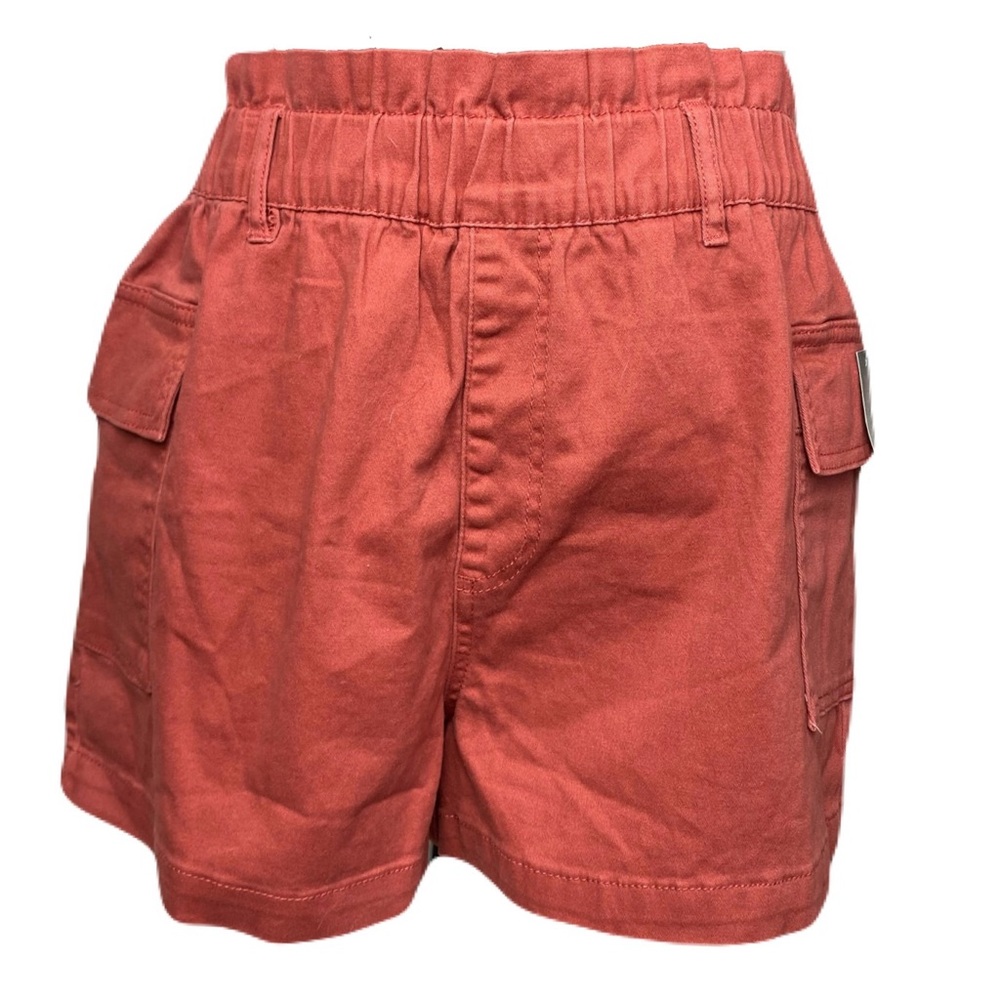 No Boundaries Burnt Orange Cargo Shorts Ultra High Rise Women’s L Stretchy Waist